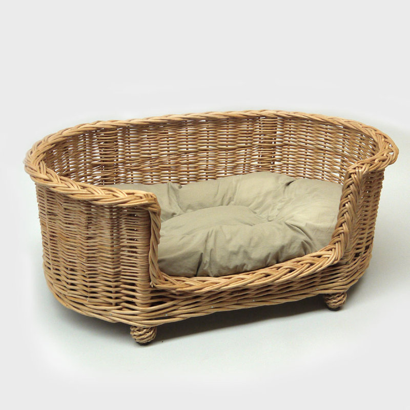 Prestige Wicker Luxury Pet Bed Basket Settee in Brown & Reviews